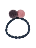 Gumka do włosów Kknekki PomPom NAVY / DUSTY ROSE &amp; MOLE