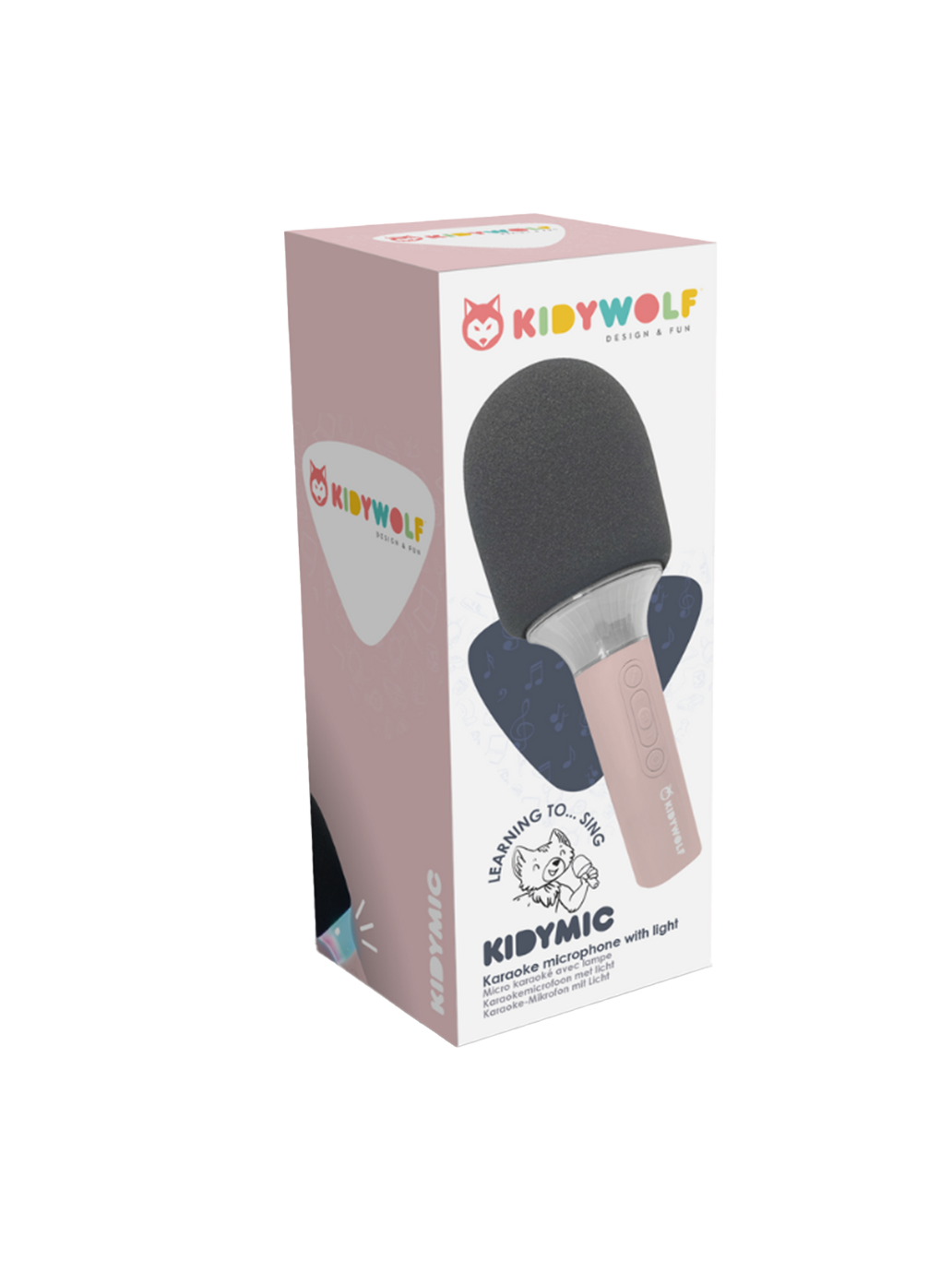 Świecący mikrofon karaoke Kidywolf BÉBÉ Concept 