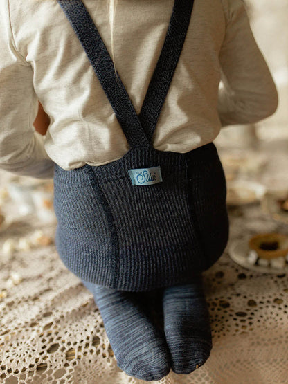 rajstopy z organicznej bawełny z szelkami w stylu vintage Silly Silas BÉBÉ Concept