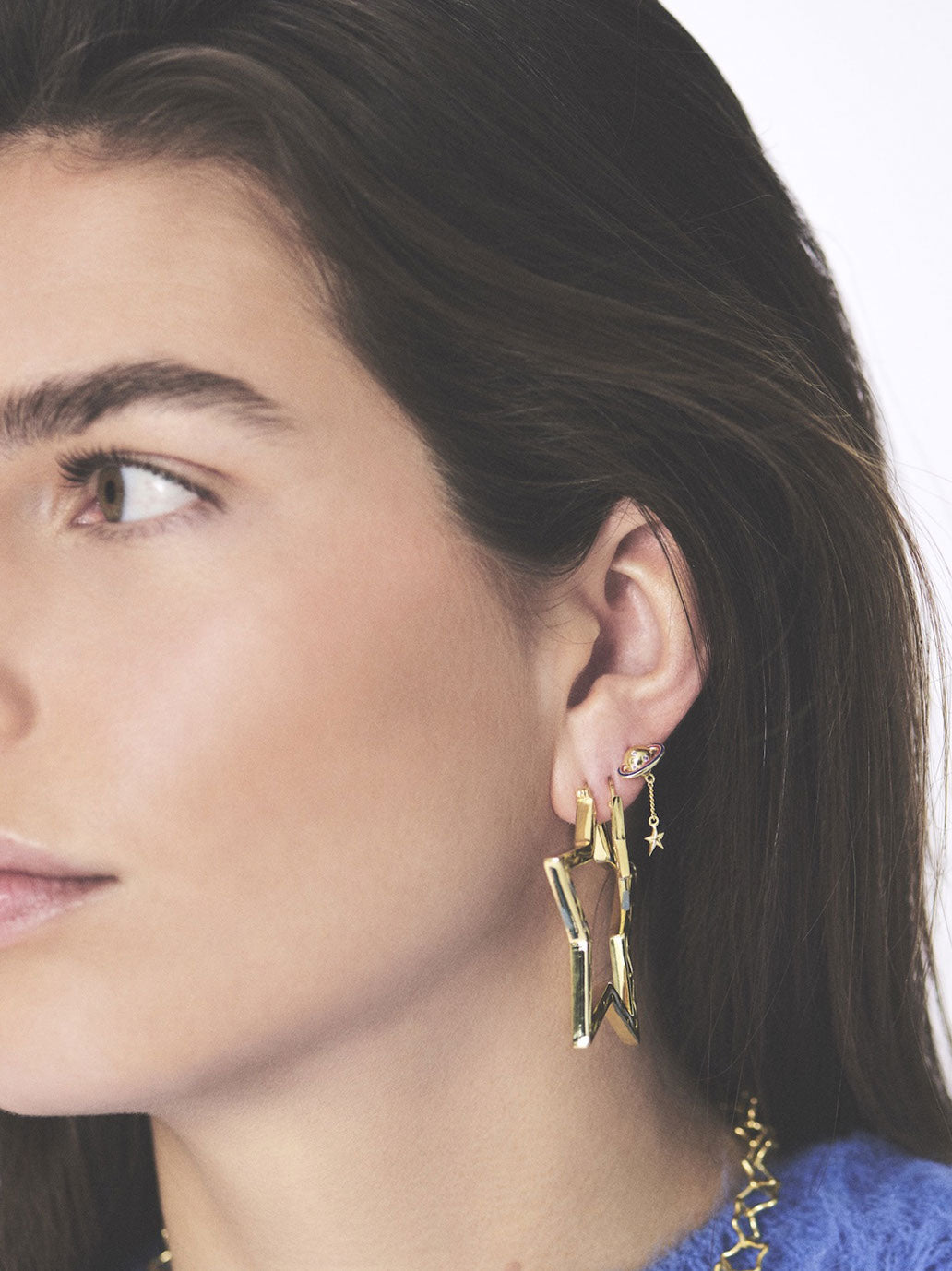 Kolczyki Funky Star Large Hoops Anna + Nina BÉBÉ Concept 