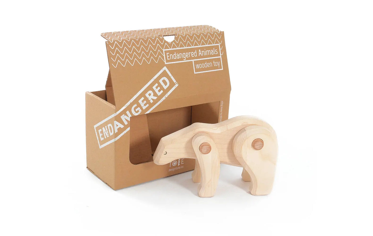 OUTLET Drewniany ruchomy miś polarny Bajo BEBE Concept 