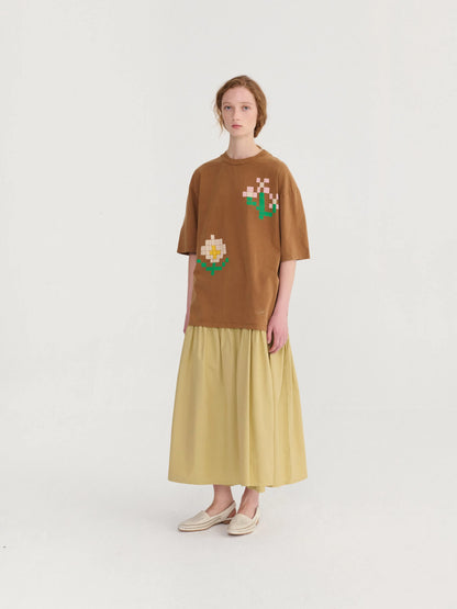 Pixel Flowers oversize T-shirt Bobo Choses BEBE Concept 