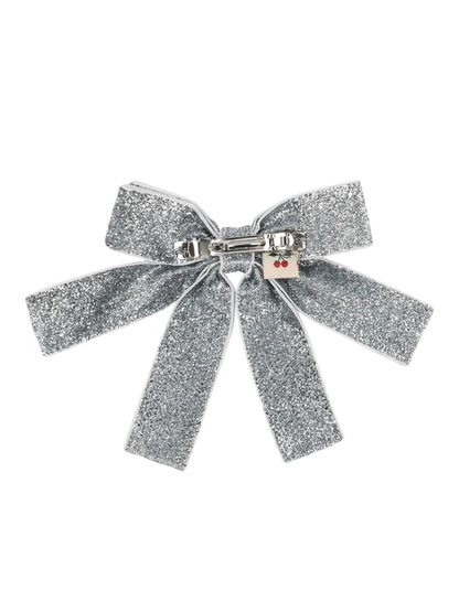 Spinka do włosów z kokardą Glitter Velvet Barette Konges Slojd BÉBÉ Concept 