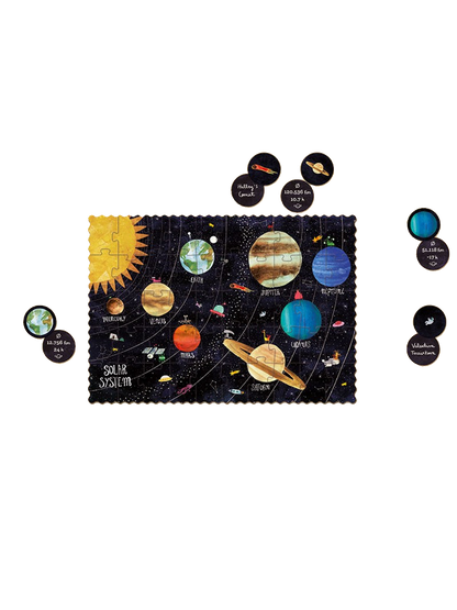 Puzzle kieszonkowe z grą obserwacyjną Planety Londji BÉBÉ Concept 