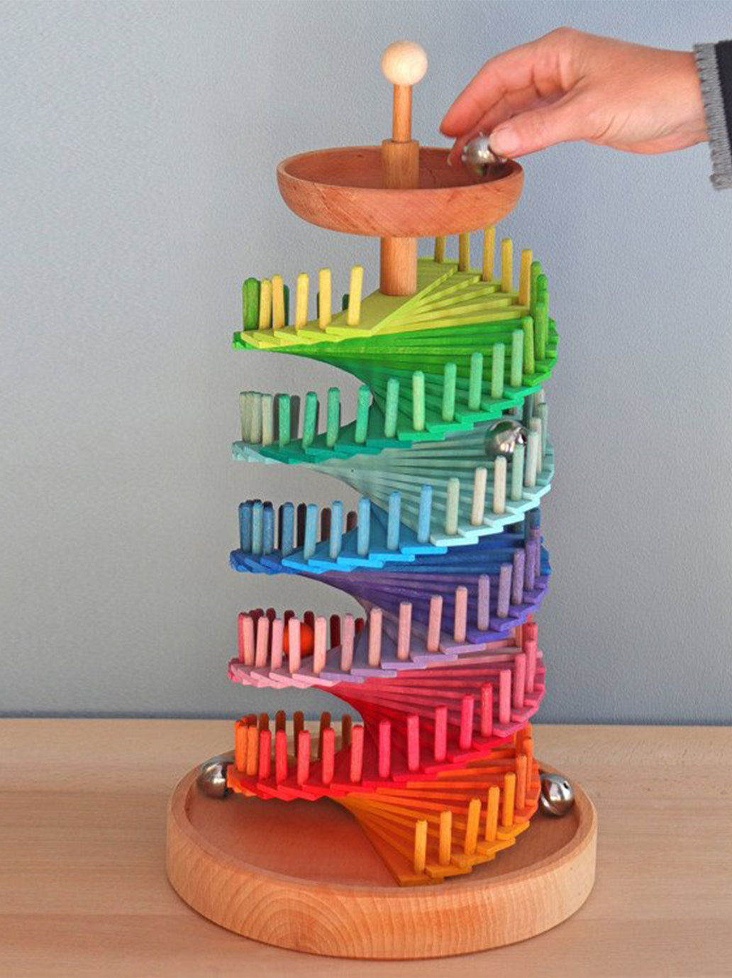 Drewniany kulodrom z dzwoneczkami Grimm&#39;s BÉBÉ Concept