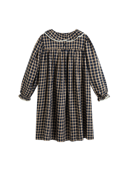 Sukienka Sophie Dress Blue Check Lurex C'era una volta BÉBÉ Concept 
