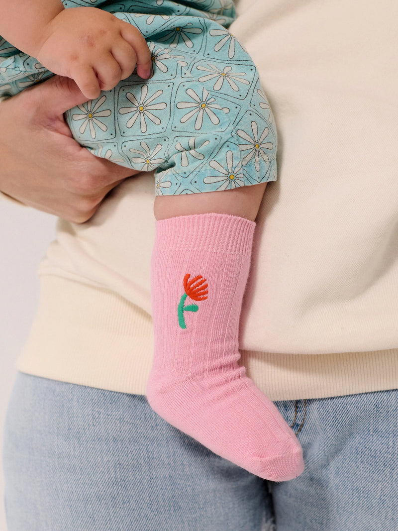 Flower short socks pack x 2 Bobo Choses BEBE Concept 