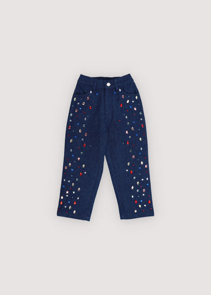 Jeansy zdobione kryształkami Mia Pant The New Society BÉBÉ Concept 