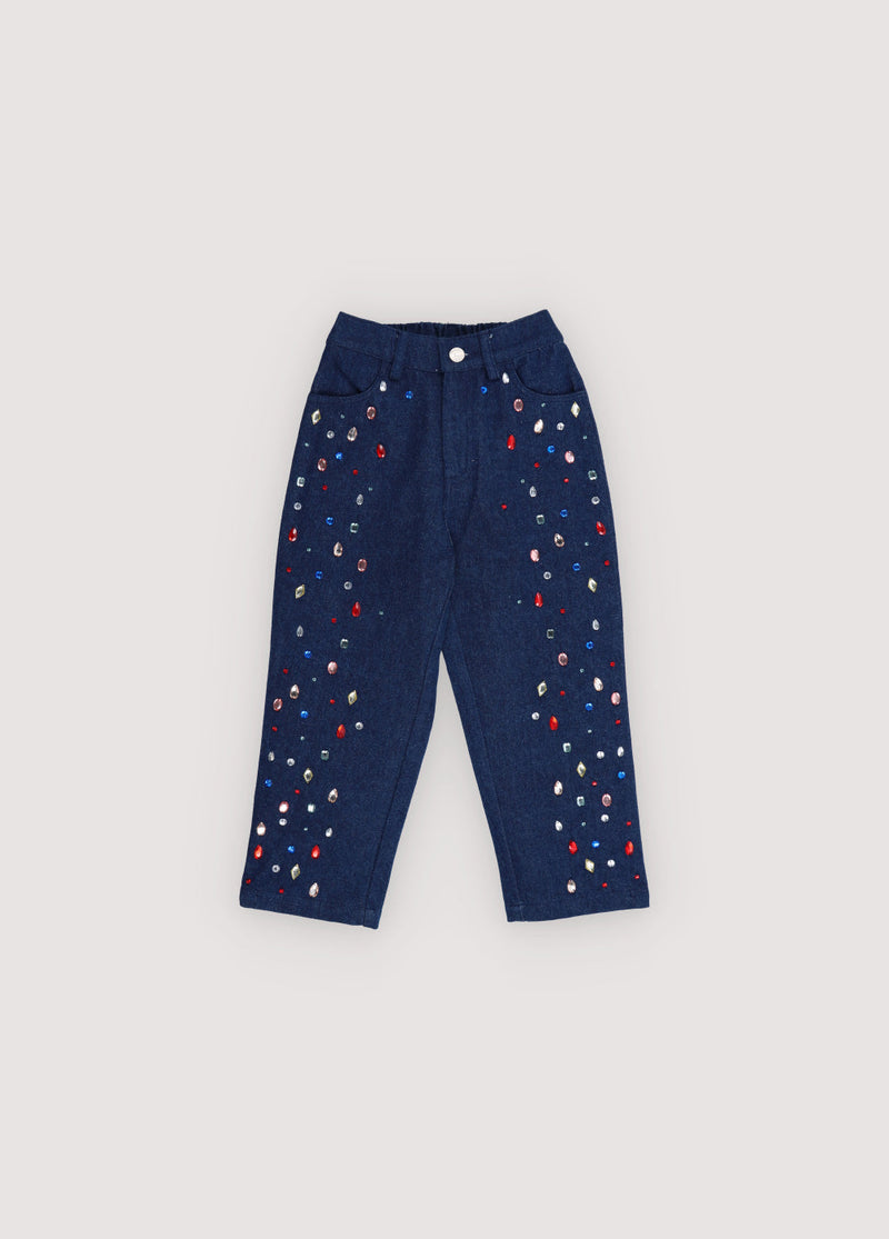 Jeansy zdobione kryształkami Mia Pant The New Society BÉBÉ Concept 