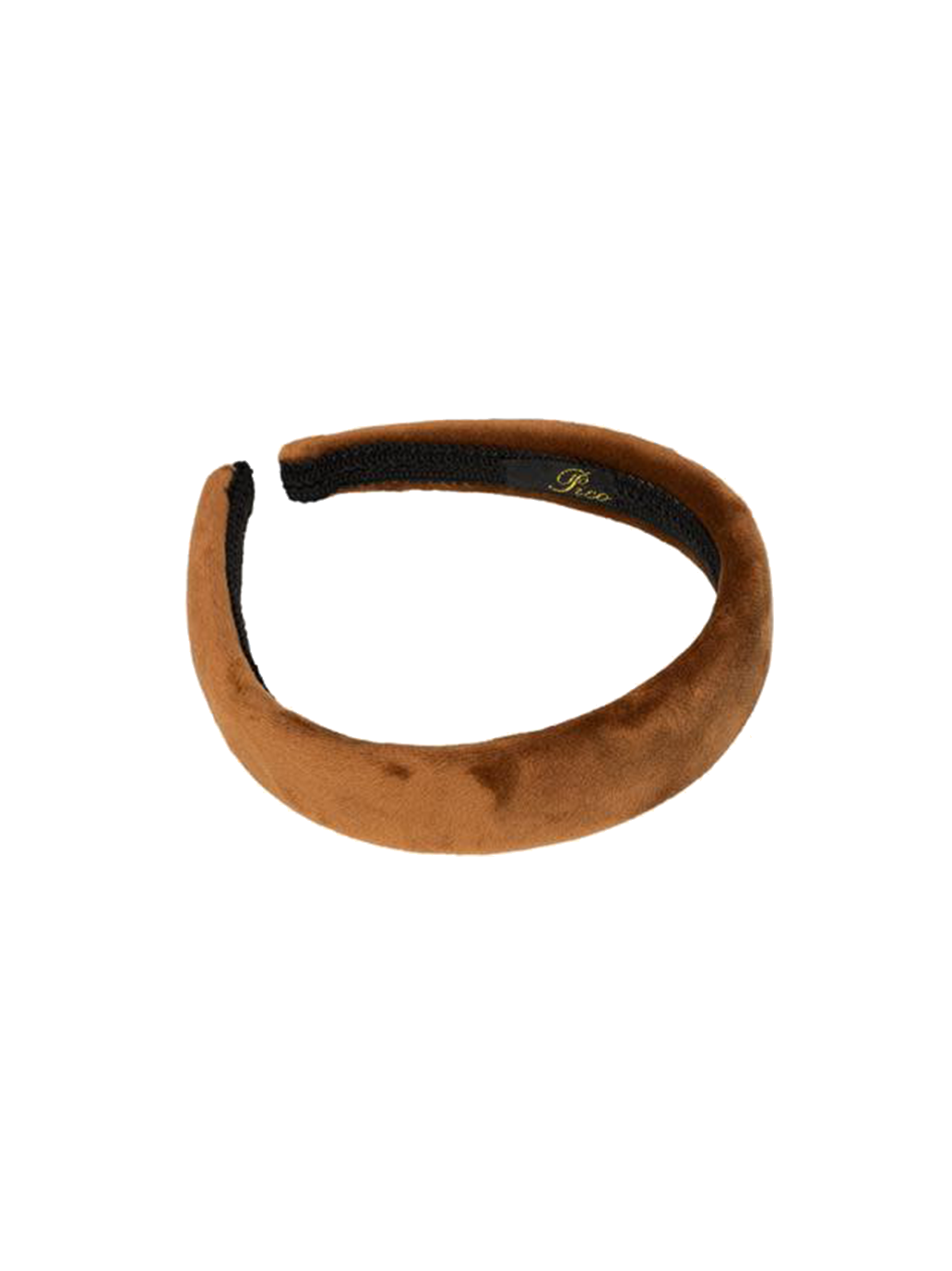 Opaska do włosów Dahlia Velour Headband COGNAC