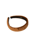 Opaska do włosów Dahlia Velour Headband COGNAC