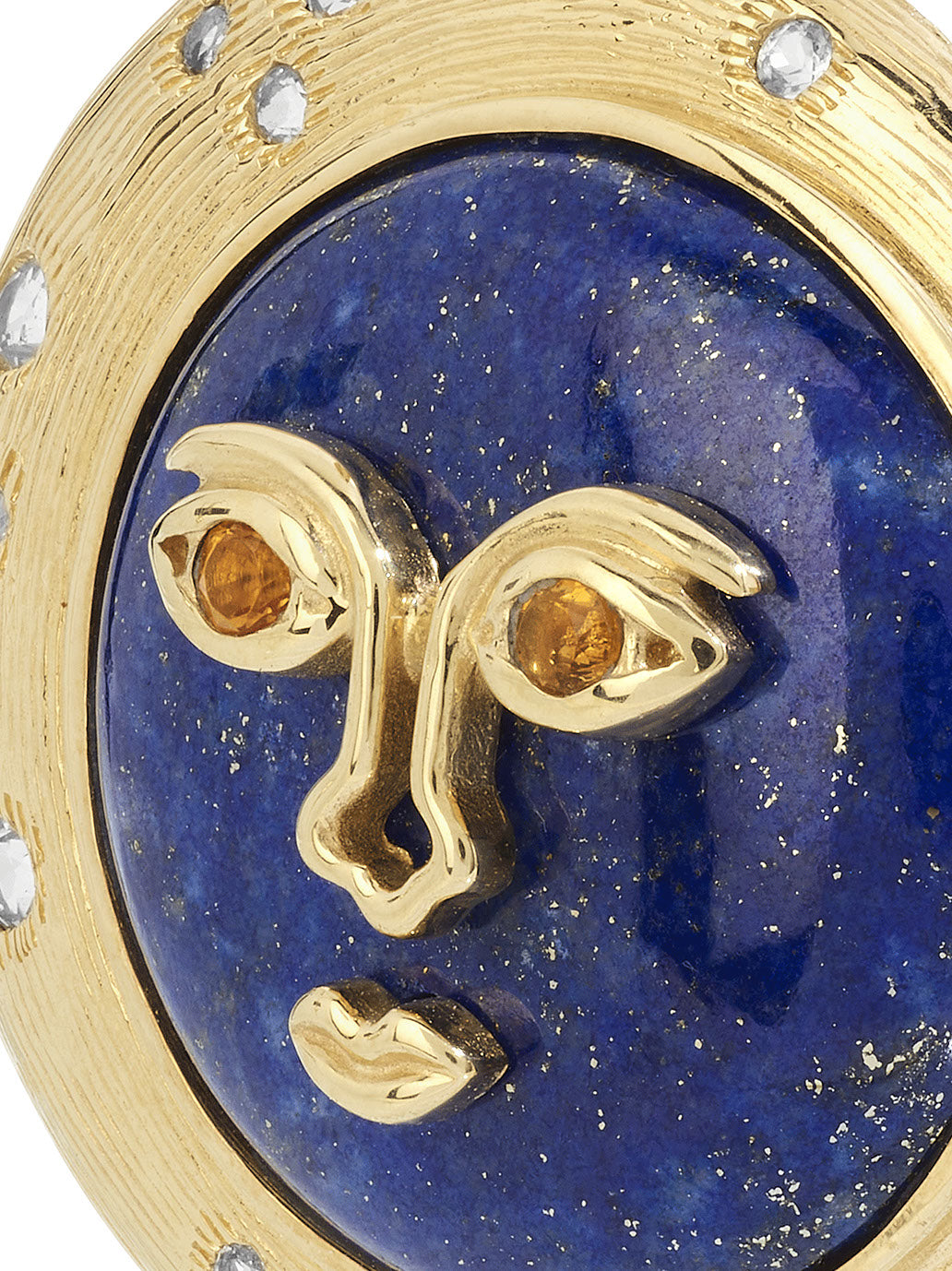 Zawieszka wysadzana kamieniami szlachetnymi Moon Eclipse 14K GOLD