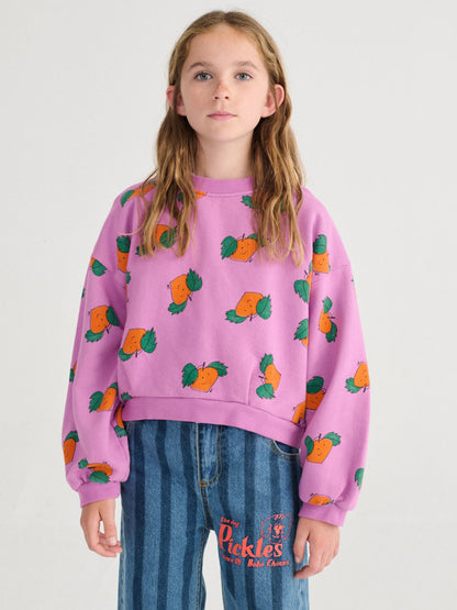 Bluza Tangerine all over cropped sweatshirt Bobo Choses BEBE Concept 