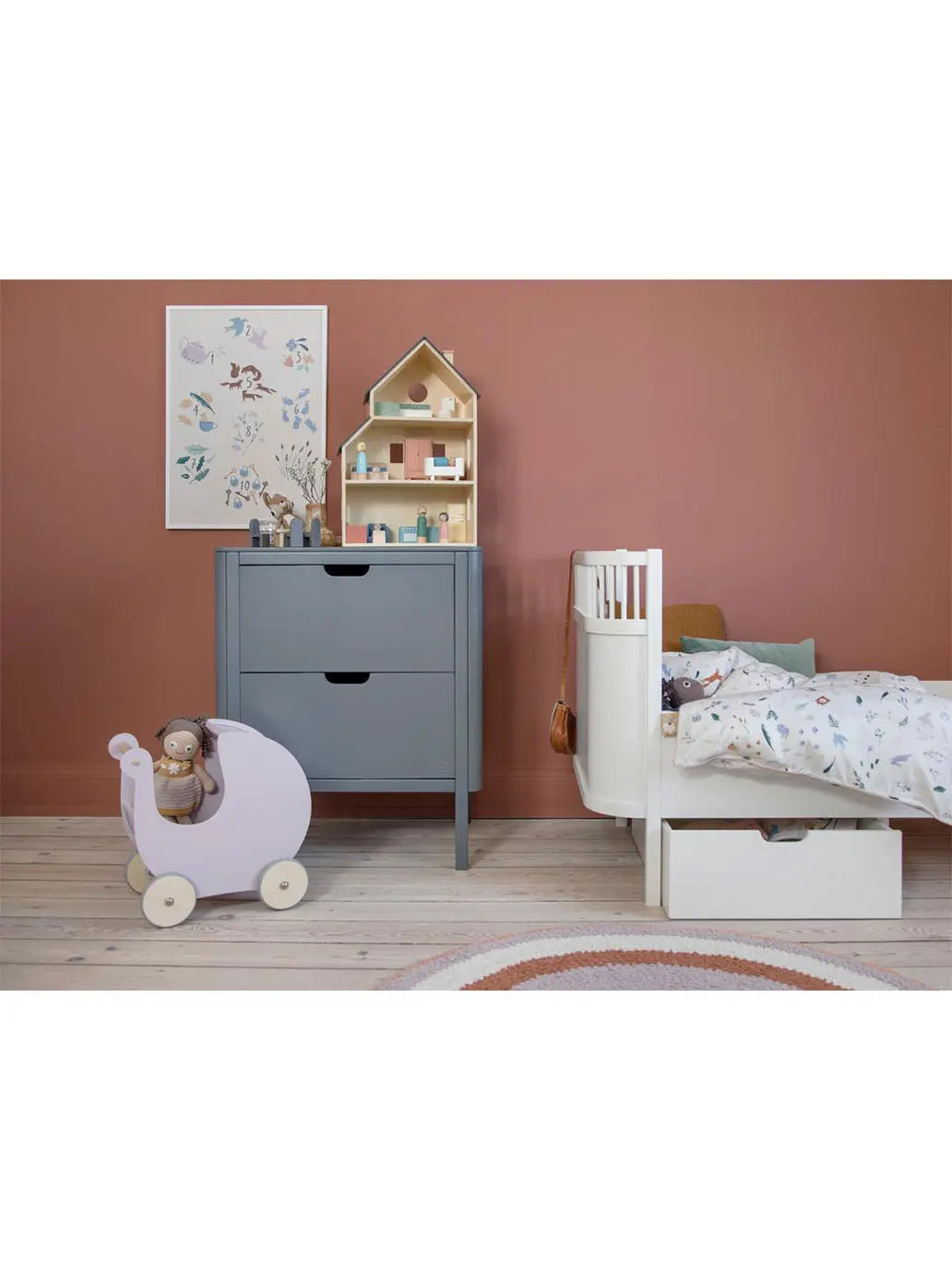 Changing unit with drawers GREY – BÉBÉ Concept - Main Image