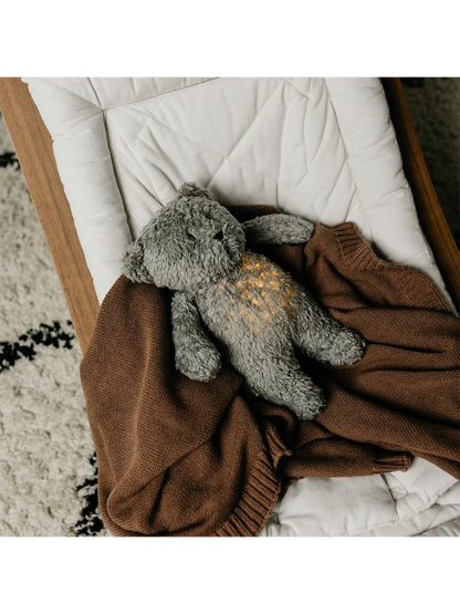 szumiący miś organic z lampką nocną Moonie BÉBÉ Concept