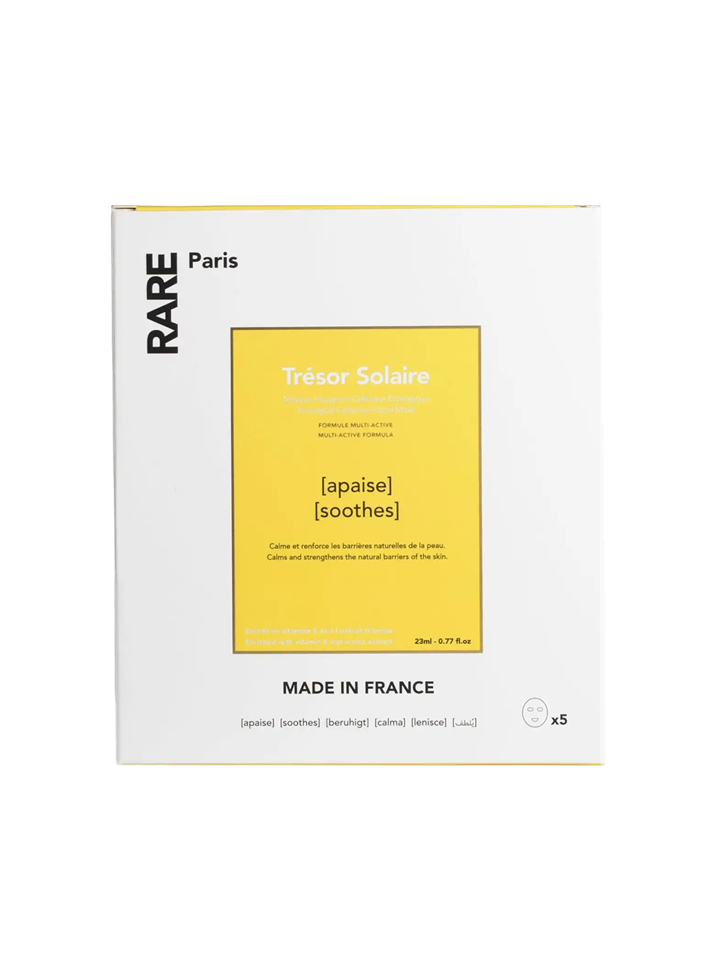 Maschera in tessuto lenitiva - set da 5 TRESOR SOLAIRE