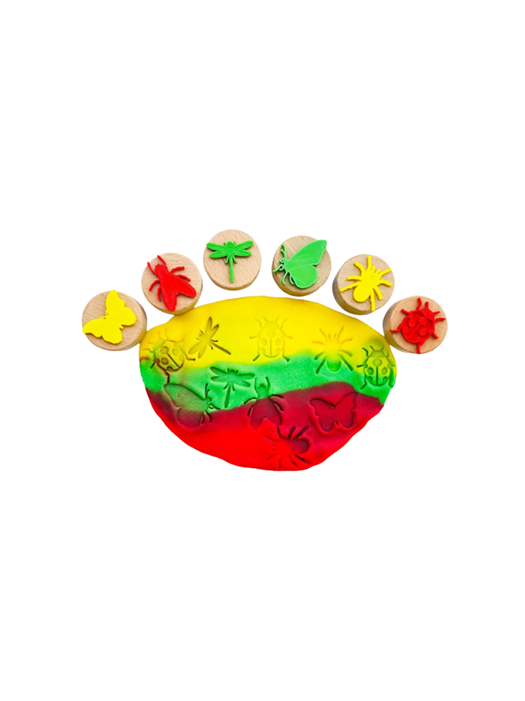 Zestaw drewnianych stempli do ciastoliny i farb ChildGen BÉBÉ Concept 