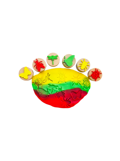 Zestaw drewnianych stempli do ciastoliny i farb ChildGen BÉBÉ Concept 