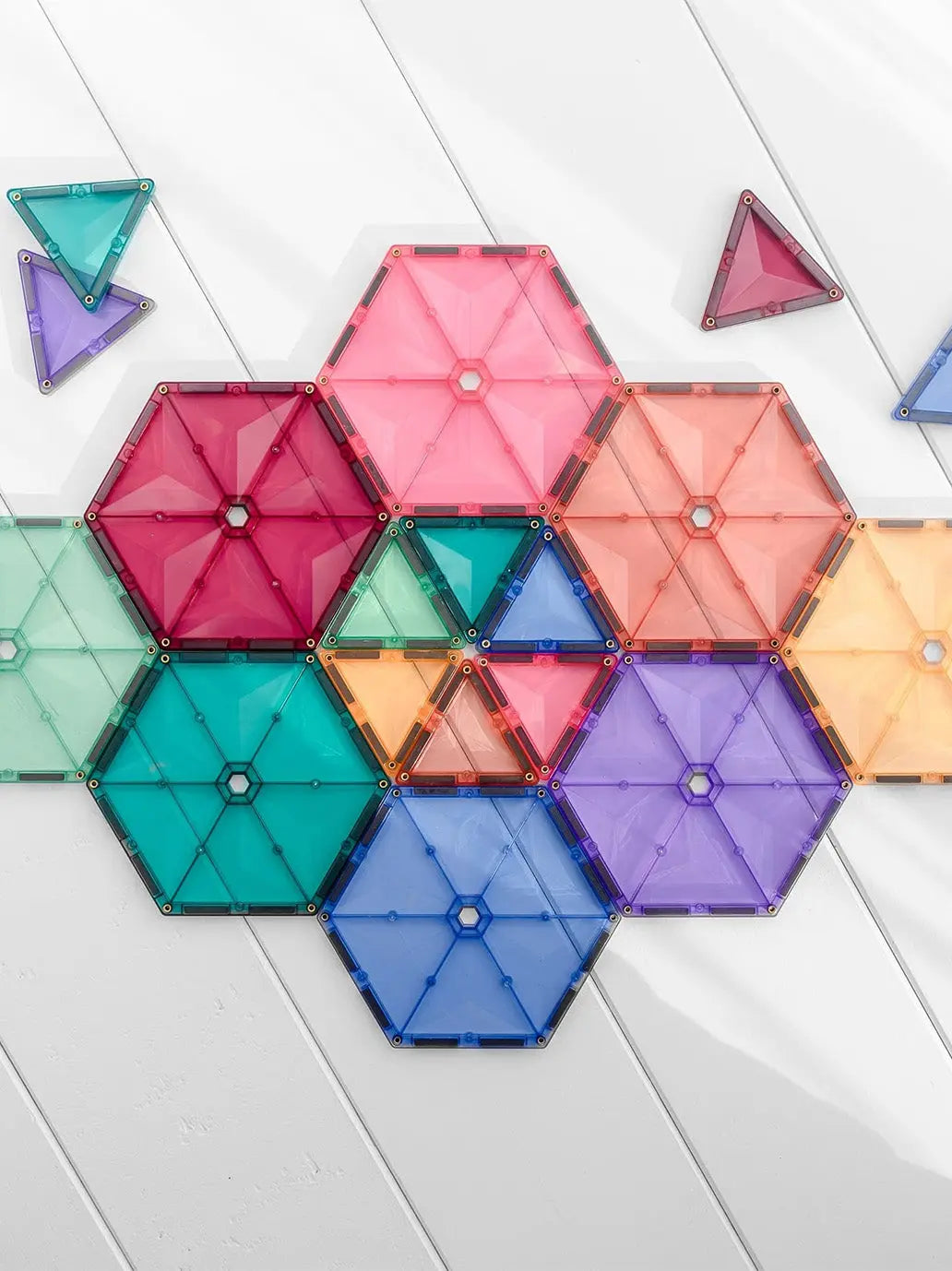 Klocki magnetyczne Pastel Geometry Pack Connetix BÉBÉ Concept 