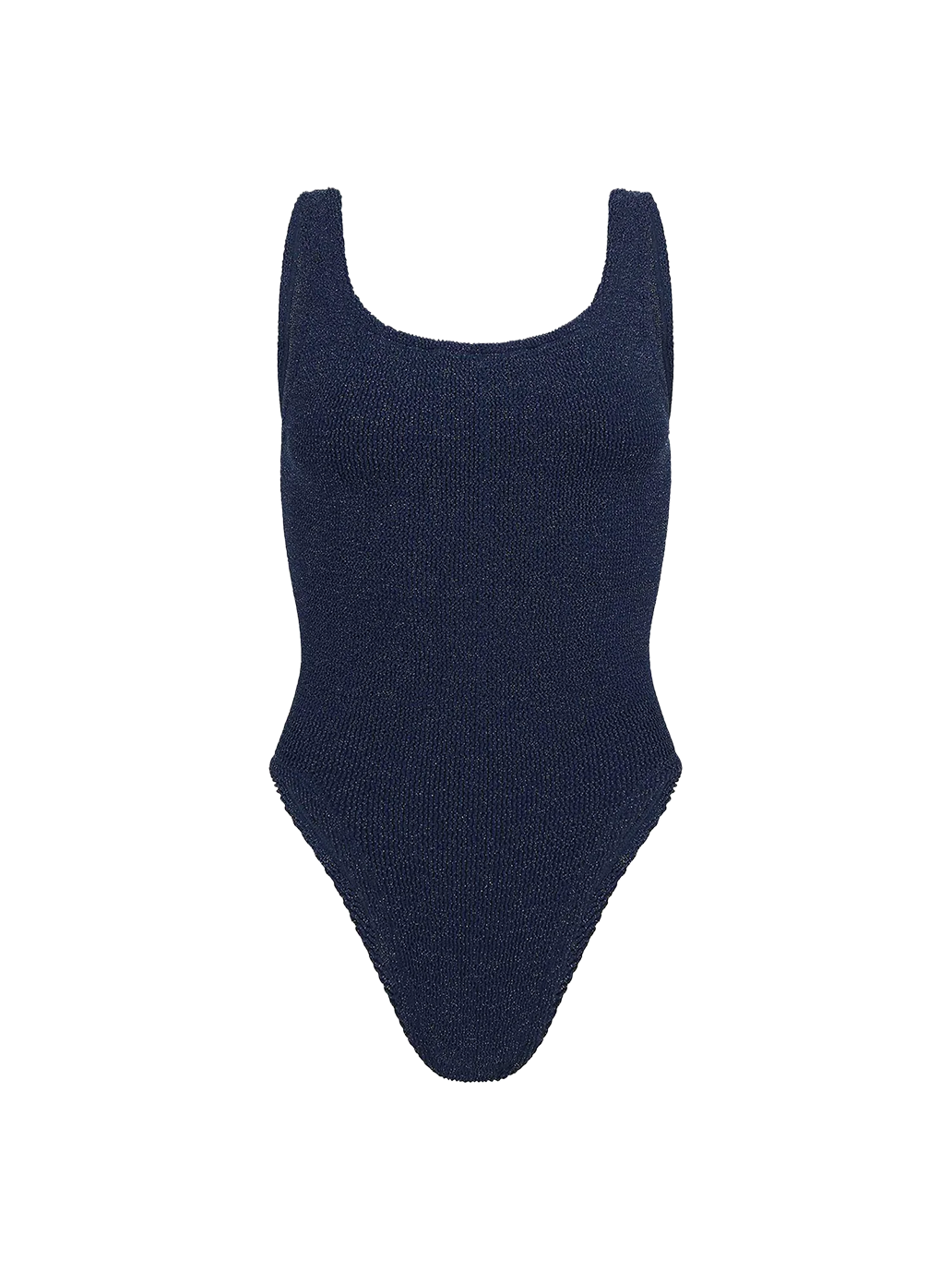 Square Neck swimsuit NAVY / SILVER
