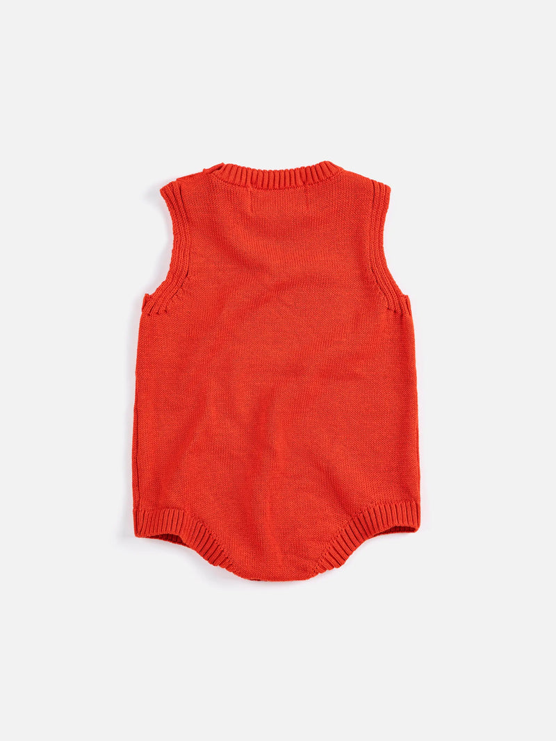 Pixel Strawberry knitted romper Bobo Choses BEBE Concept 