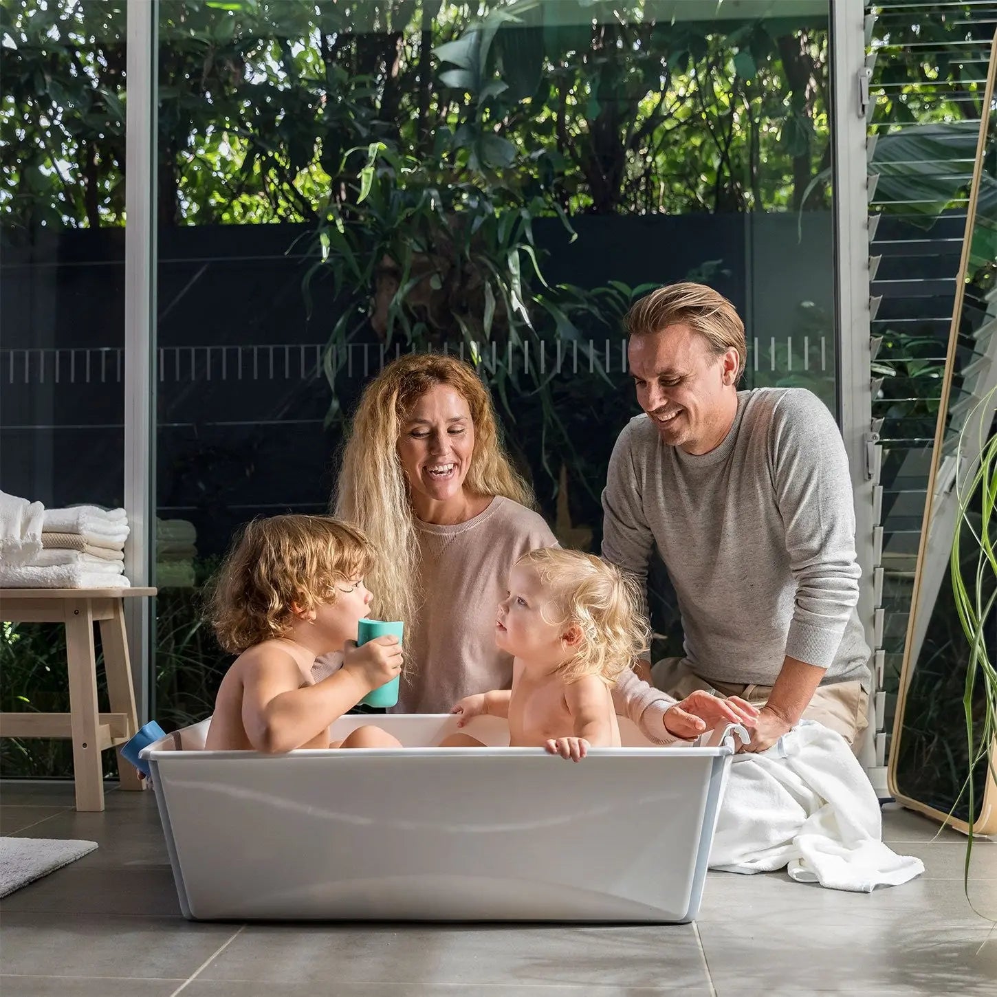 wanienka stokke składana wanienka dla dzieci Flexi Bath X-Large WHITE – BEBE Concept