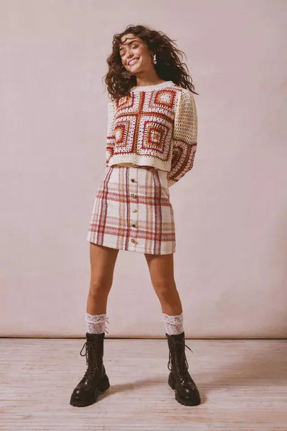 OUTLET Spódnica Mini Claudette Check | rozm. M bébé concept BEBE Concept 