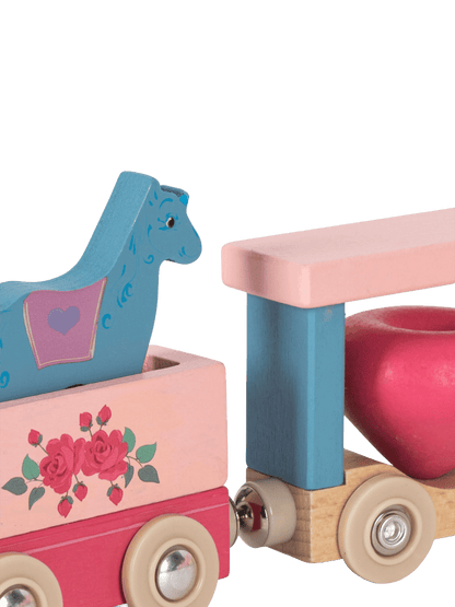 Drewniany pociąg z jednorożcami Konges Slojd BÉBÉ Concept 