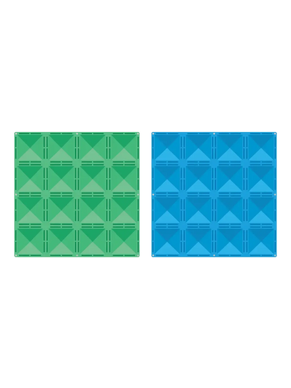 Klocki magnetyczne bazy Rainbow Blue &amp; Green Base Plate Set Connetix BEBE Concept 