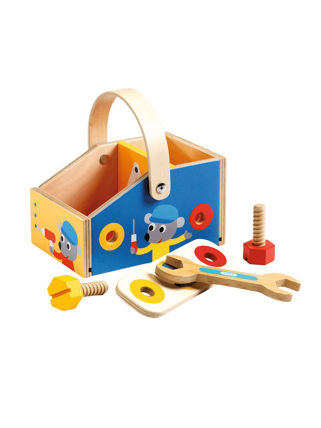 Drewniana skrzynka z narzędziami Djeco BÉBÉ Concept 