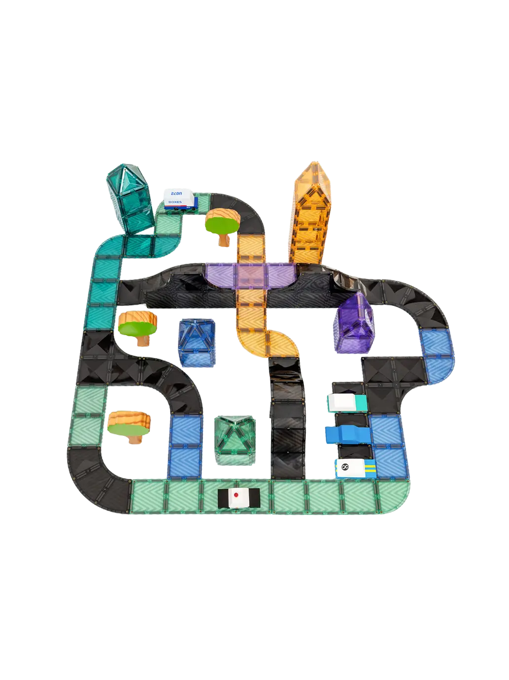 Klocki magnetyczne drogi Ramps & Intersections Pack Connetix BÉBÉ Concept 