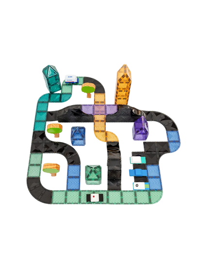 Klocki magnetyczne drogi Ramps &amp; Intersections Pack Connetix BÉBÉ Concept 