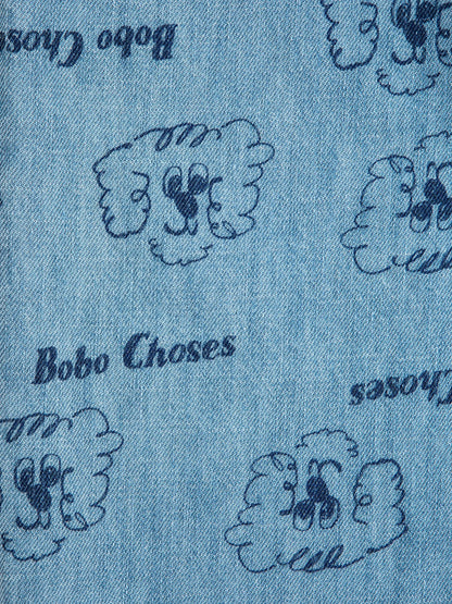 Spodnie Pickles The Dog all over light denim pants Bobo Choses BEBE Concept 