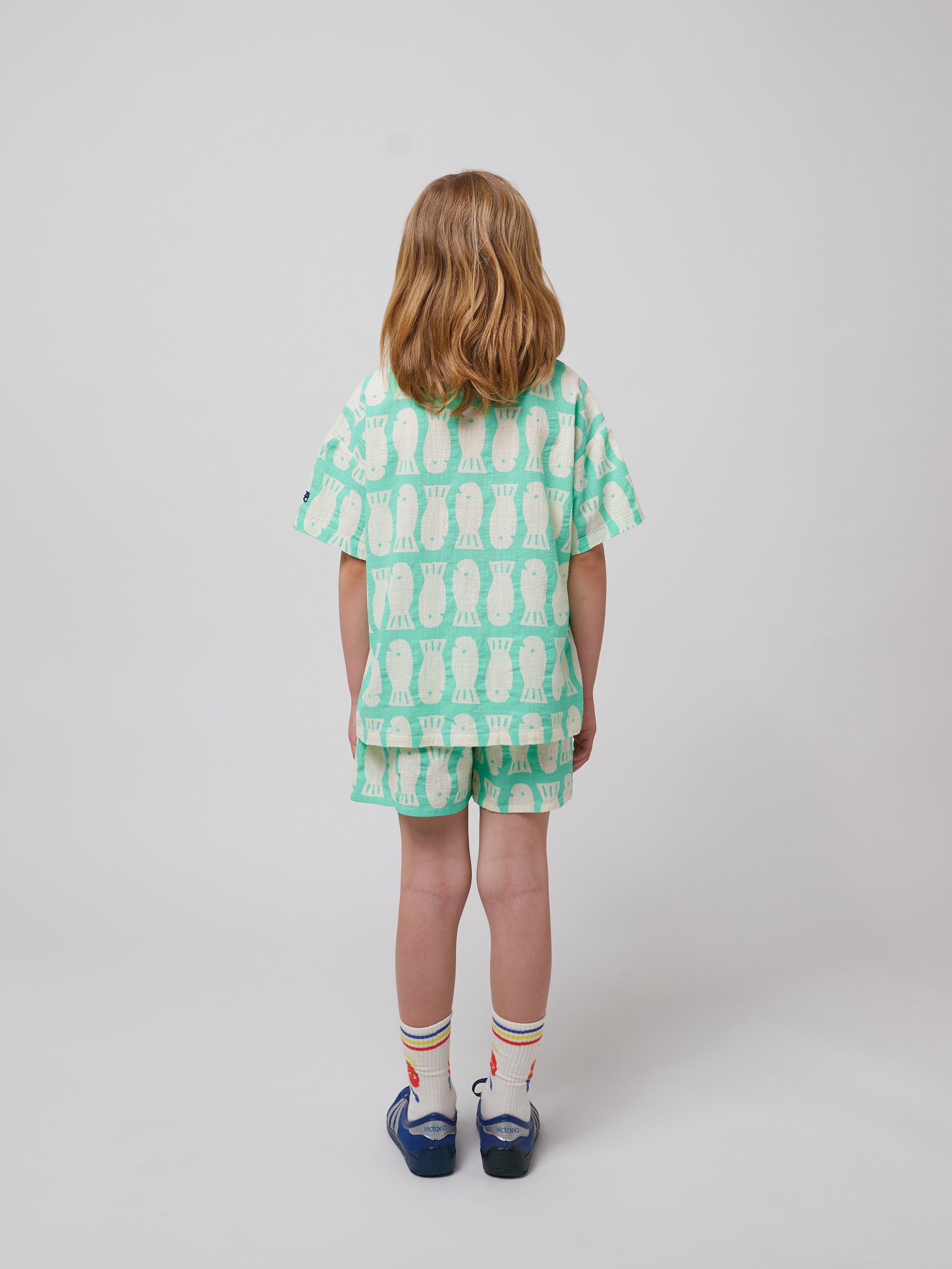 Spodenki Lucky Fish all over woven shorts Bobo Choses BÉBÉ Concept 