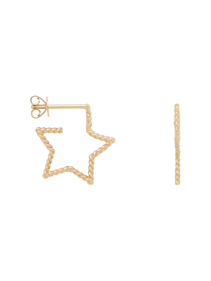 Złoty kolczyk Tangled Star Stud Earring Anna + Nina BÉBÉ Concept 