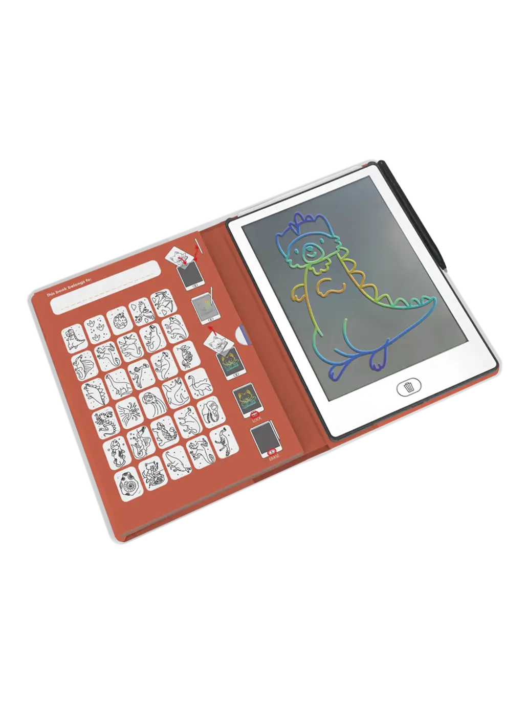 Podświetlany tablet do rysowania Kidydraw Mini Dinosaurs Kidywolf BEBE Concept 