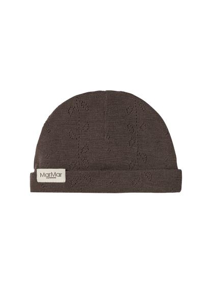 Czapeczka niemowlęca z merino Aiko Pointelle MarMar Copenhagen BÉBÉ Concept 
