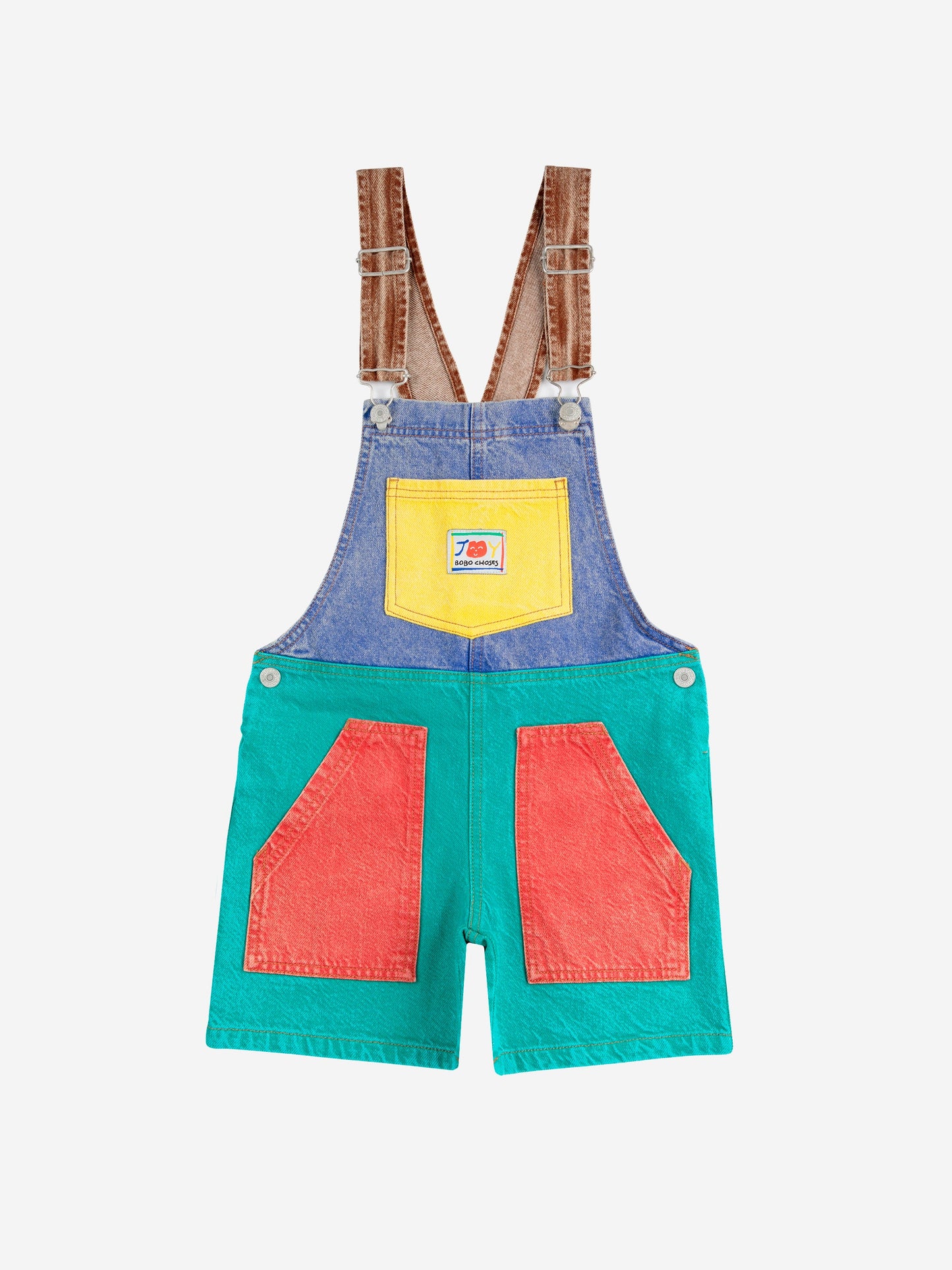 Smiling color block denim dungaree Bobo Choses BÉBÉ Concept 