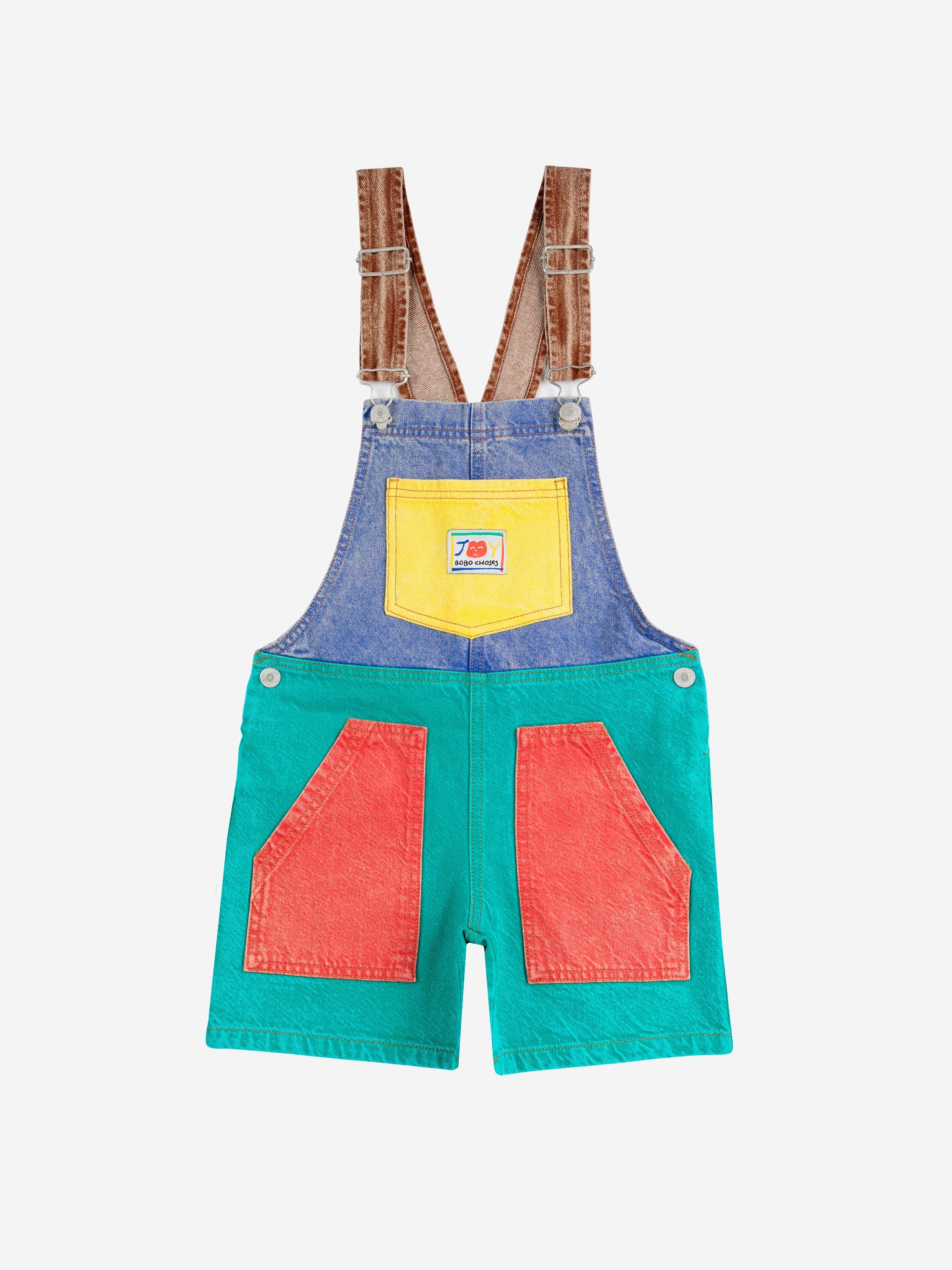 Smiling color block denim dungaree Bobo Choses BÉBÉ Concept 