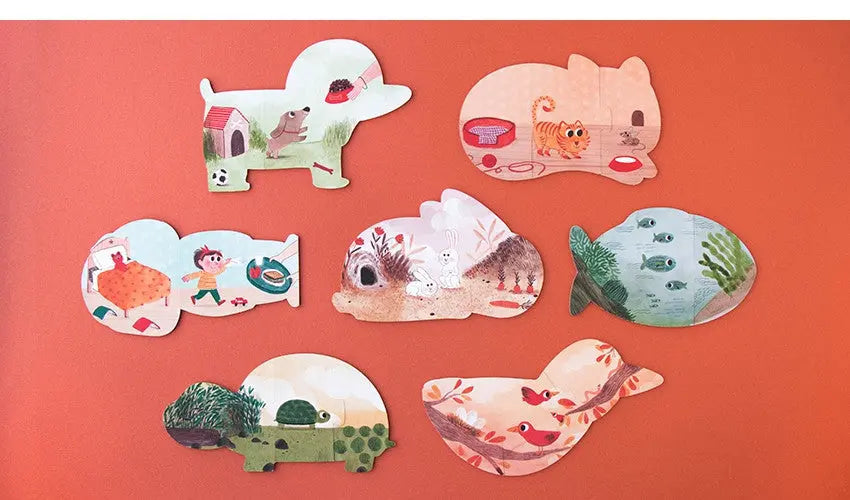 dwustronne puzzle dla najmłodszych Londji BEBE Concept 