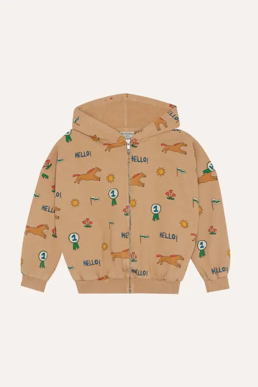 Horses Allover Zipped Sweatshirt The Campamento BEBE Concept 