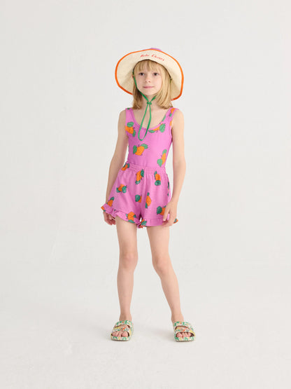 Tangerine all over ruffled shorts Bobo Choses BEBE Concept 
