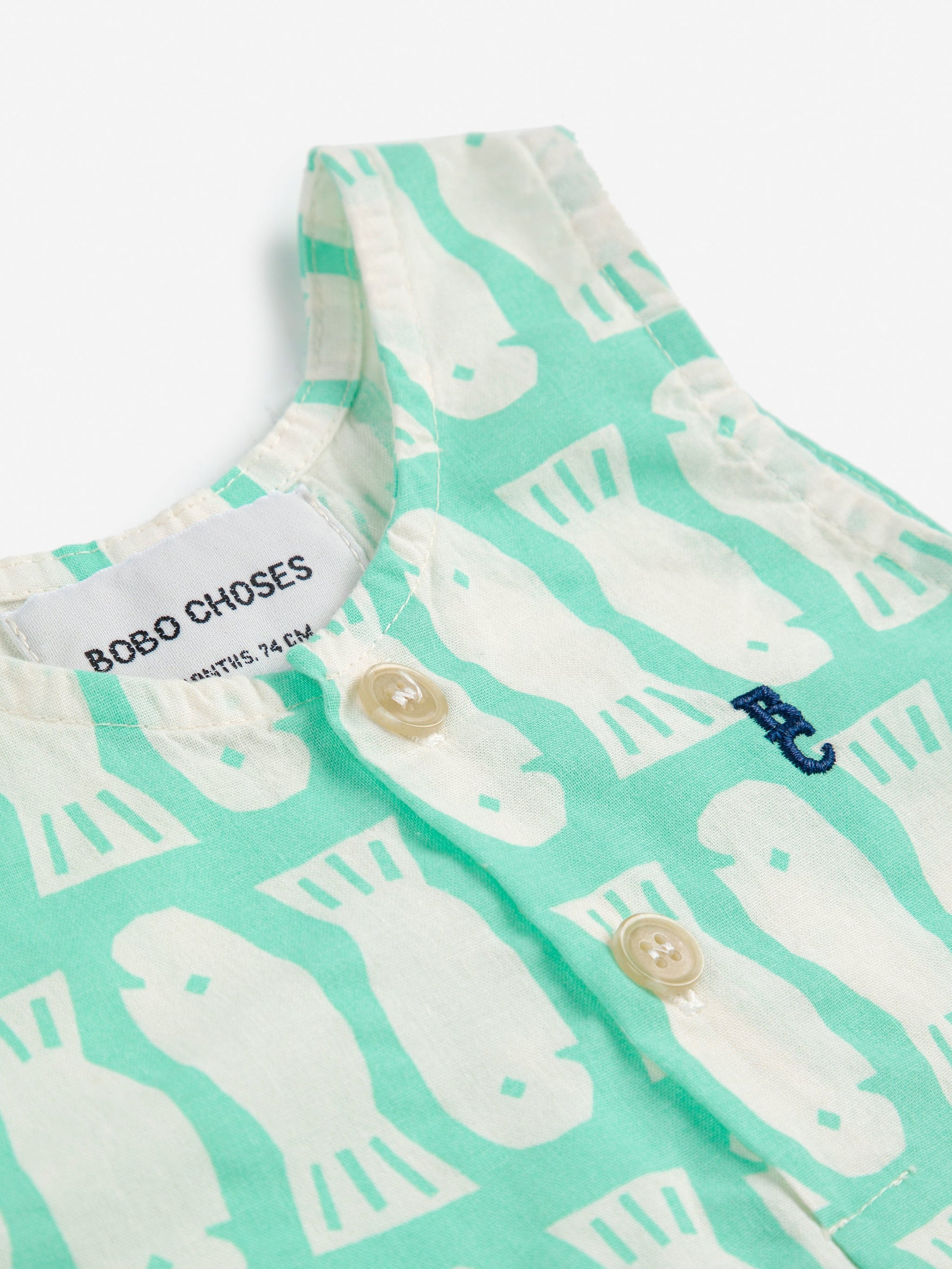 Rampers Lucky Fish all over woven playsuit Baby Bobo Choses BÉBÉ Concept 