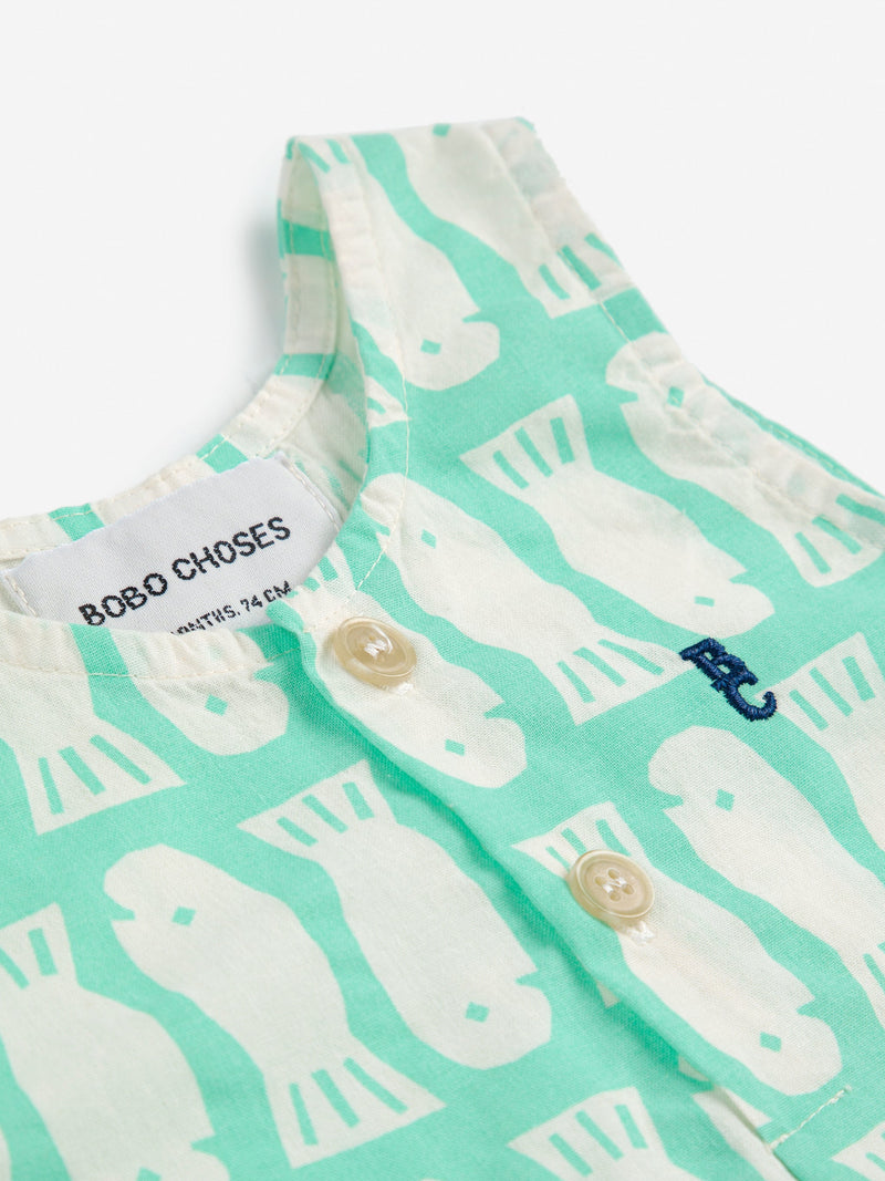 Rampers Lucky Fish all over woven playsuit Baby Bobo Choses BÉBÉ Concept 
