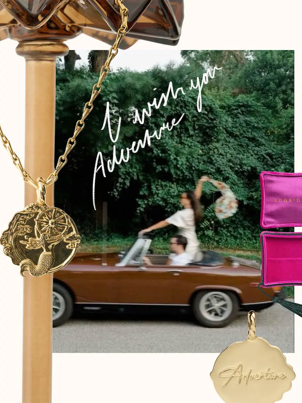 Pozłacana zawieszka Memorable Charm Adventure Anna + Nina BÉBÉ Concept 