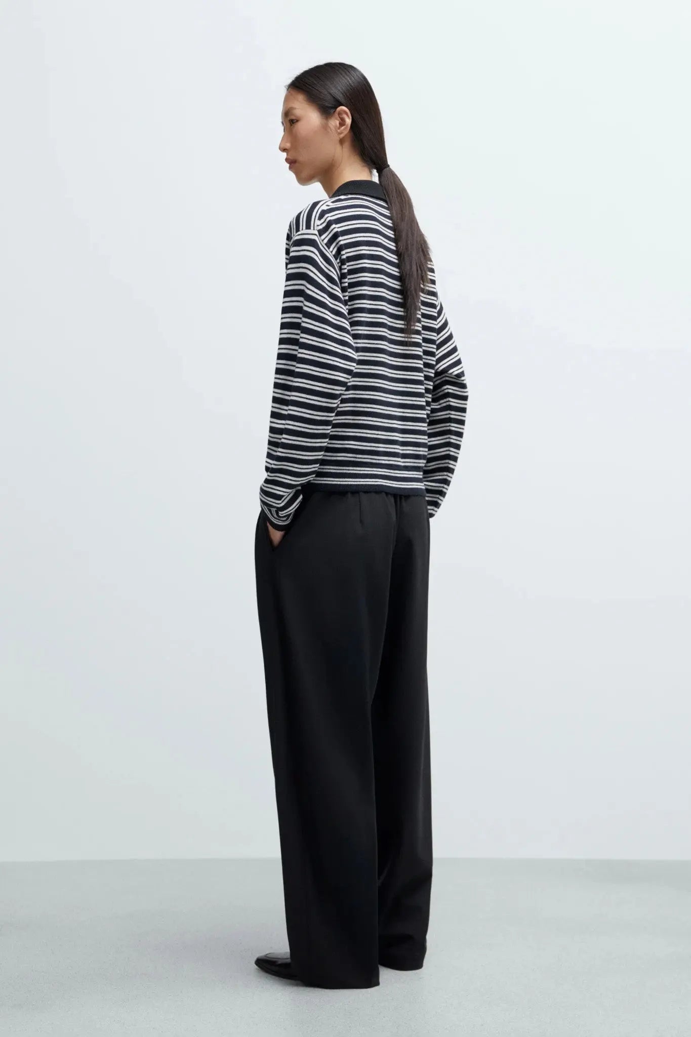 Merino Wool Striped Polo Cardigan Cordera BÉBÉ Concept 