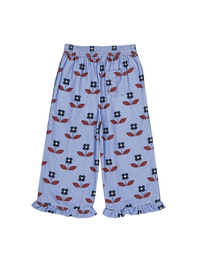 Spodnie Malika pants Flora blue Hello Simone BÉBÉ Concept 