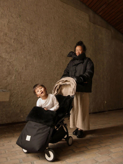 Nieprzemakalny śpiworek do wózka z wełną merino BINIBAMBA BÉBÉ Concept 