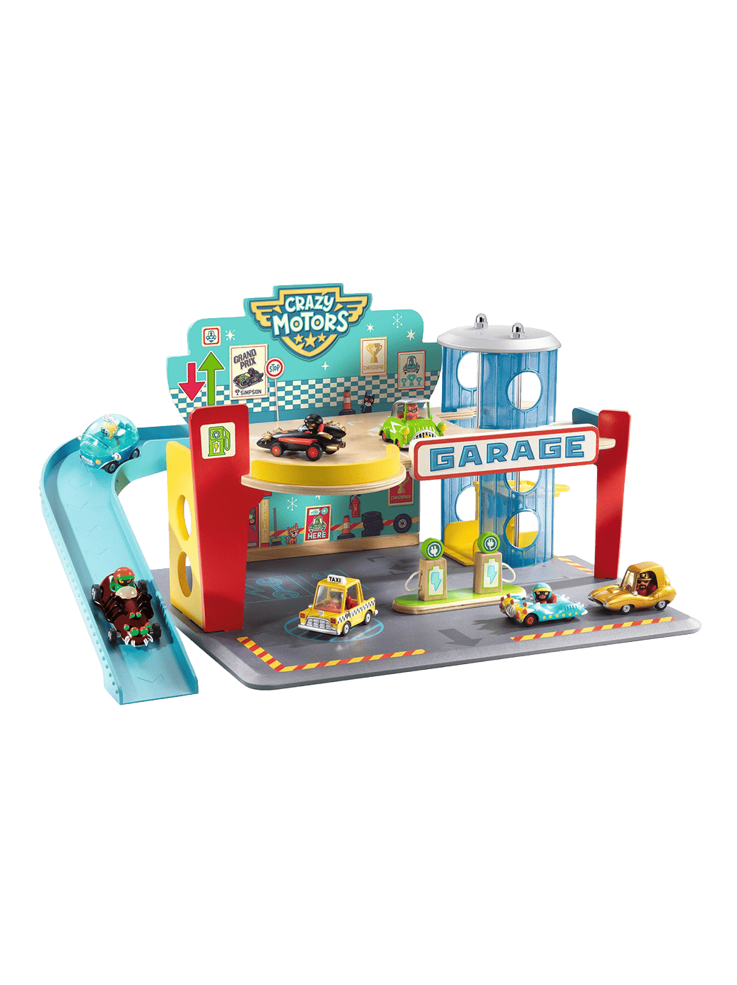 Warsztat samochodowy Crazy Motors Djeco BÉBÉ Concept 