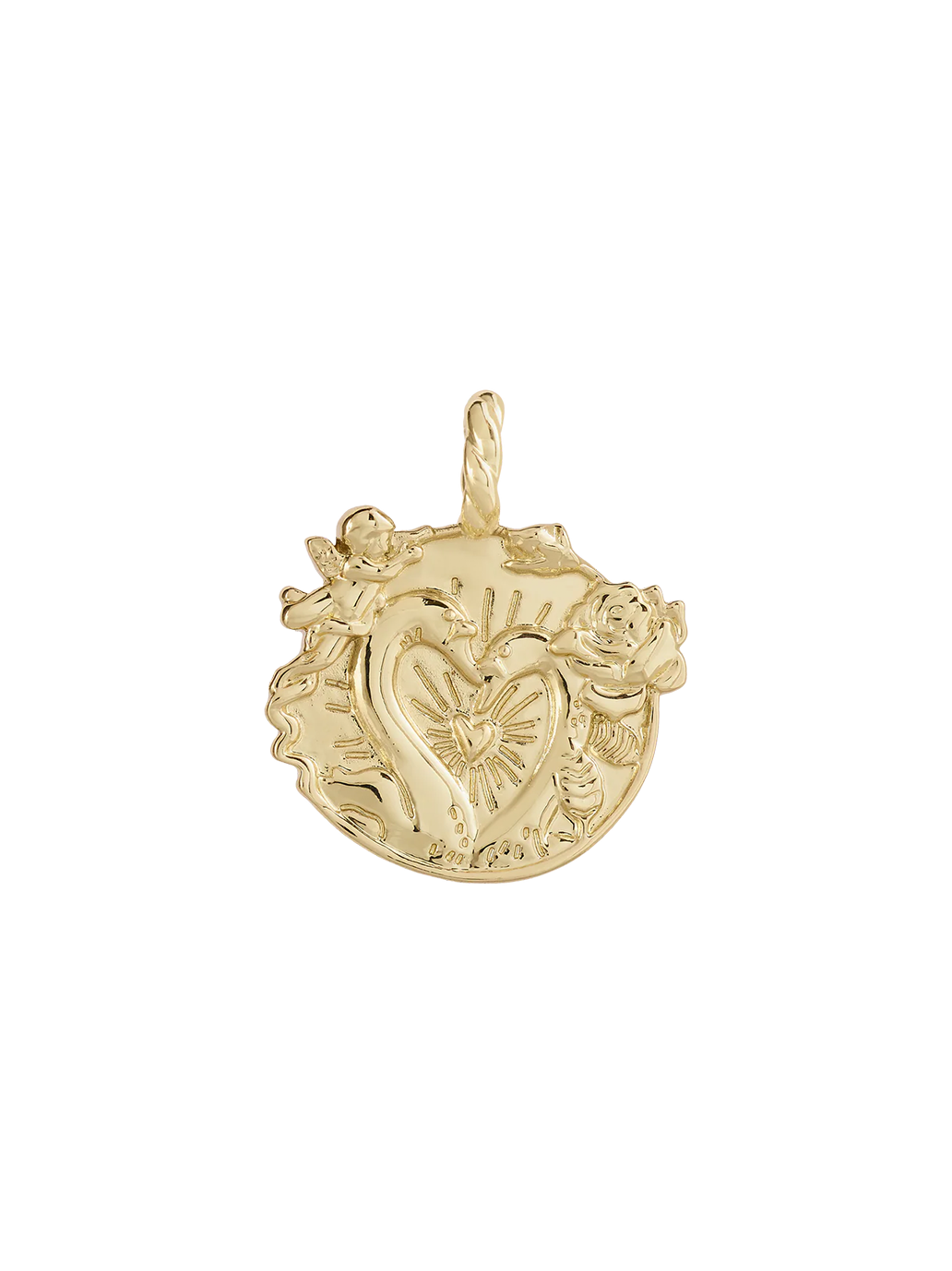 Pozłacana zawieszka Memorable Charm Love LOVE